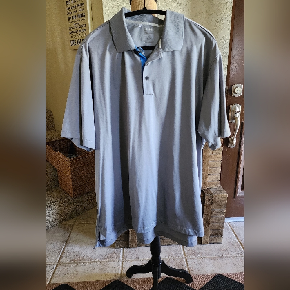 Men's Adidas Classic Light Gray Polo Shirt